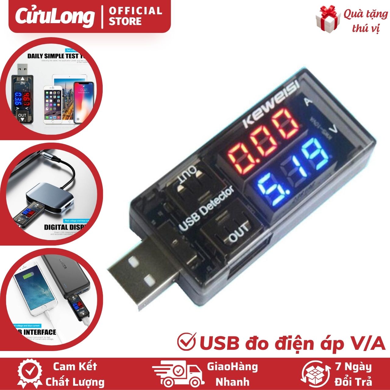 USB Voltage Current Meter Display Volt Ampere Safety Control , amperage charging current source meter when charging battery
