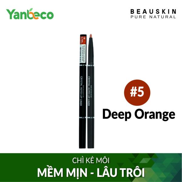 Chì vặn kẻ môi 2 đầu xinh xắn Beauskin Crystal Auto Lip Liner 5 Deep Orange