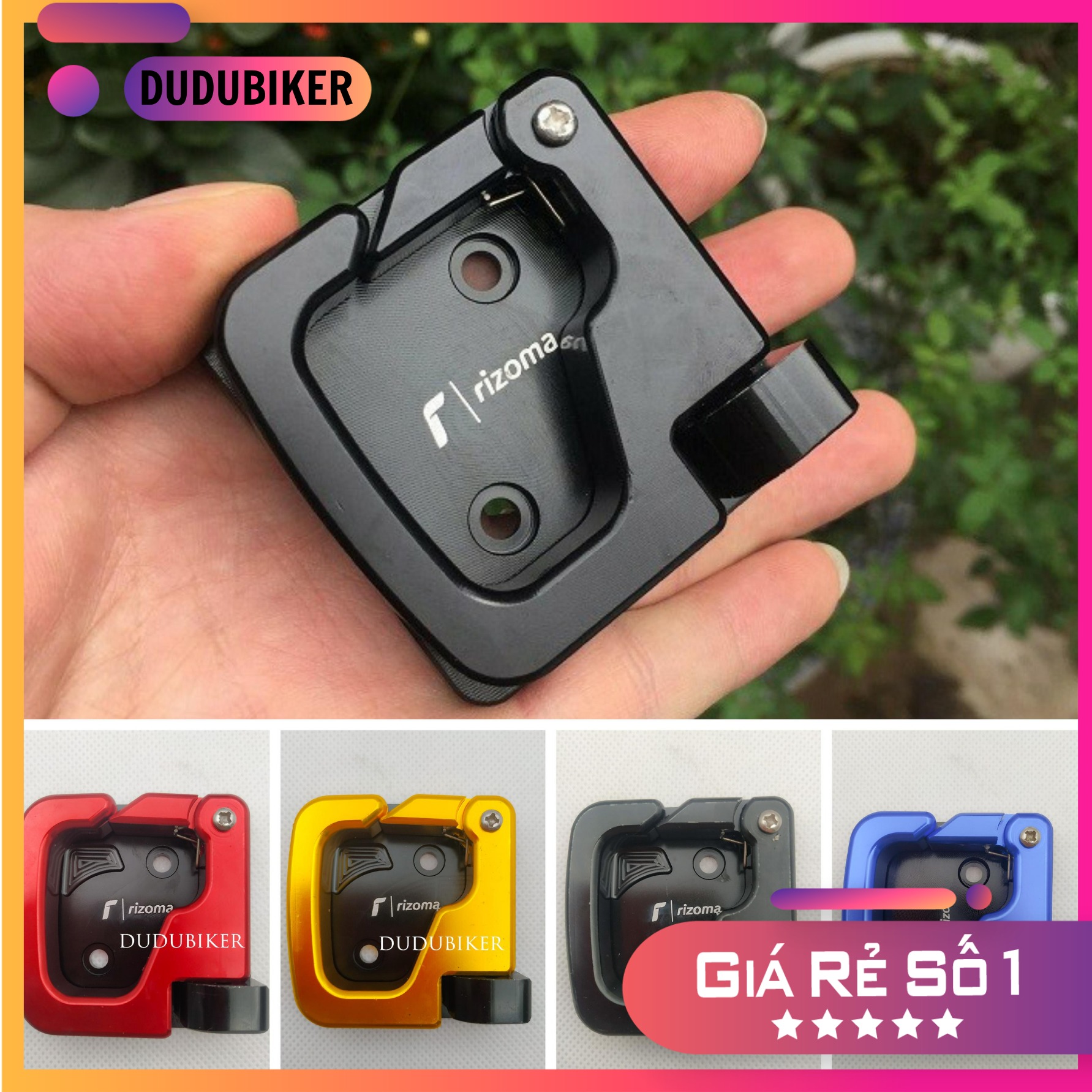 Móc treo đồ xe sh/ sh125/ sh150/ sh mode nhôm cnc cao cấp rizoma mẫu đẹp chắc chắn