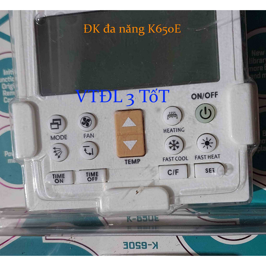 Điều khiển máy lạnh, remote máy lạnh điều hòa chunghop đa năng k650e