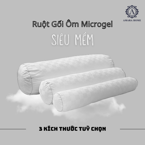 BST Ruột Gối Ôm Microgel Caro AMARA - Siêu Mềm Êm, Đàn Hồi Tốt, Nhiều Kích Thước, Giúp Ngủ Ngon