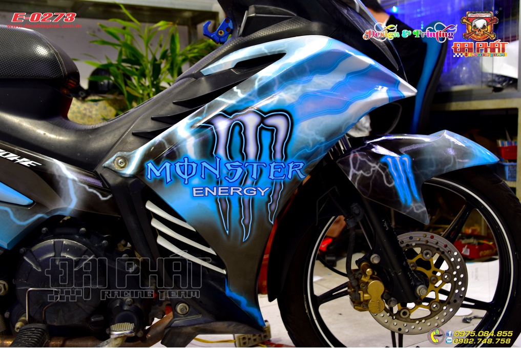 Tem Trùm Exciter 135 Monster Xanh Đen - E-0273