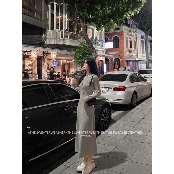 Váy maxi thun xoè dài tay- Vaydangdaichatthunzip188_P4