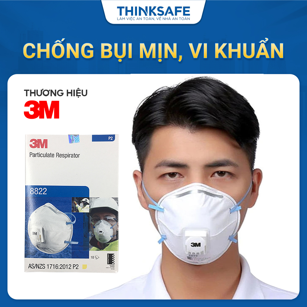 Masks 3m with breathing valve-masks epidemic prevention 3m 8822 reach standard N95 anti-dust, antitoxic masks, 3D mark genuine-protective thinksafe
