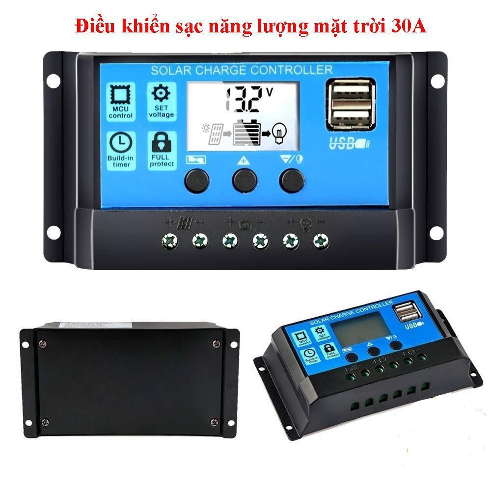 bộ điều khiển xạc pin năng lượng mặt trời - 30a,Bộ sạc năng lượng mặt trời 12V / 24V 30a