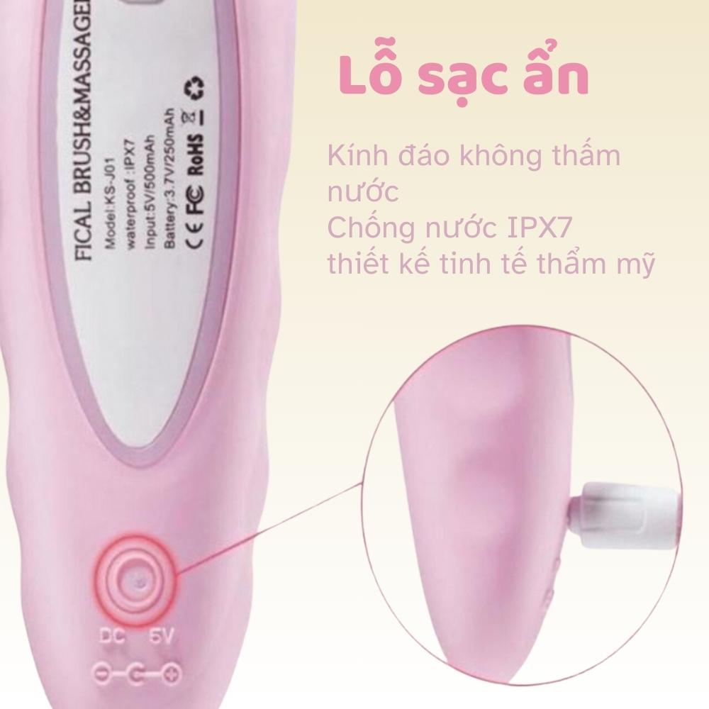 Máy rửa mặt silicon 5 cấp độ