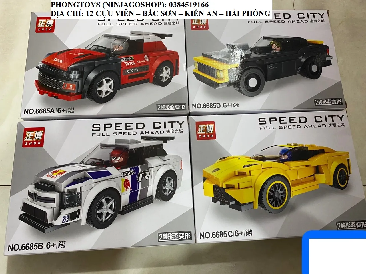 Lắp ráp xếp hình Lego Technic Sembo Block ZHBO 6685 : Siêu xe ô tô biến hình robot 2 in 1
