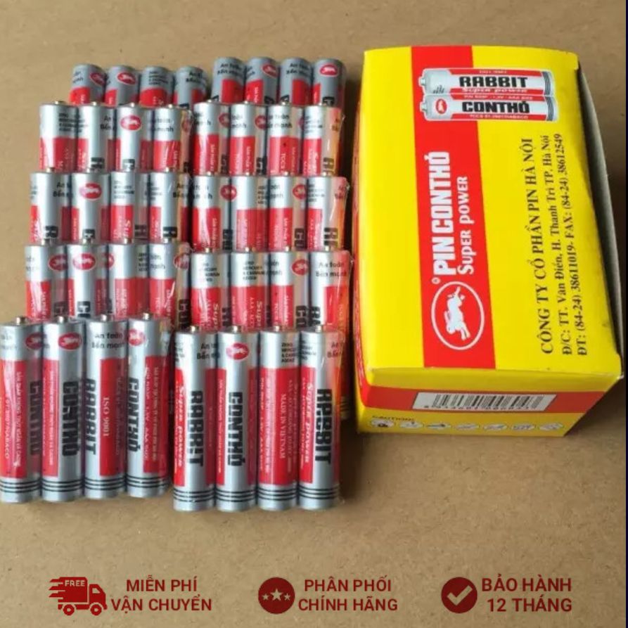 Pin con thỏ 1 vỉ 4 viên 1,5V (rabbit AA/AAA)