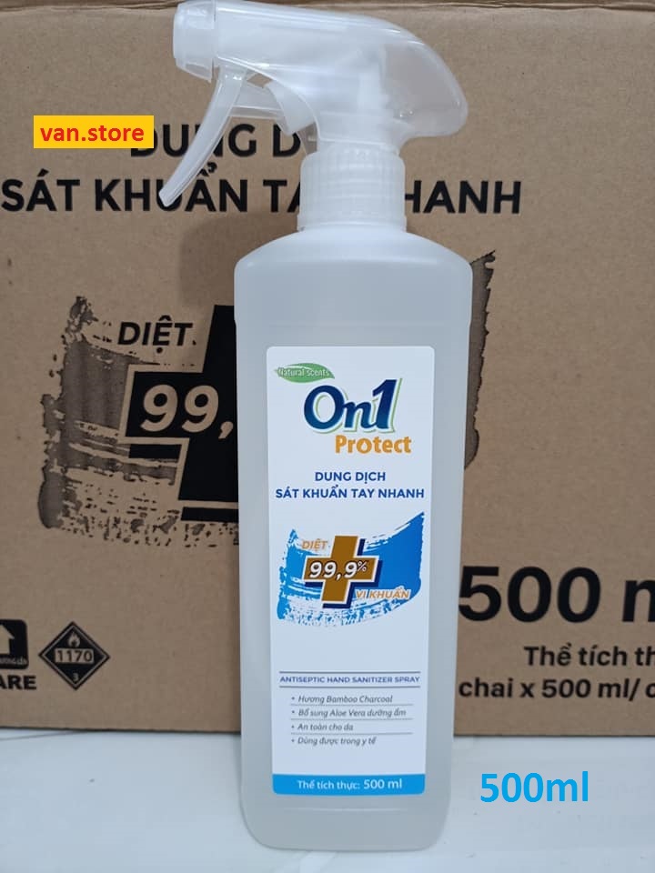 [HCM]Dung Dịch Rửa Tay Khô On1 500ml - Dạng Xịt