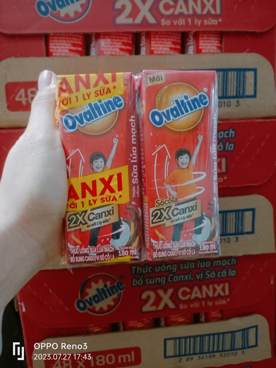 Sữa OVALTINE socola lúa mạch canxi cao
