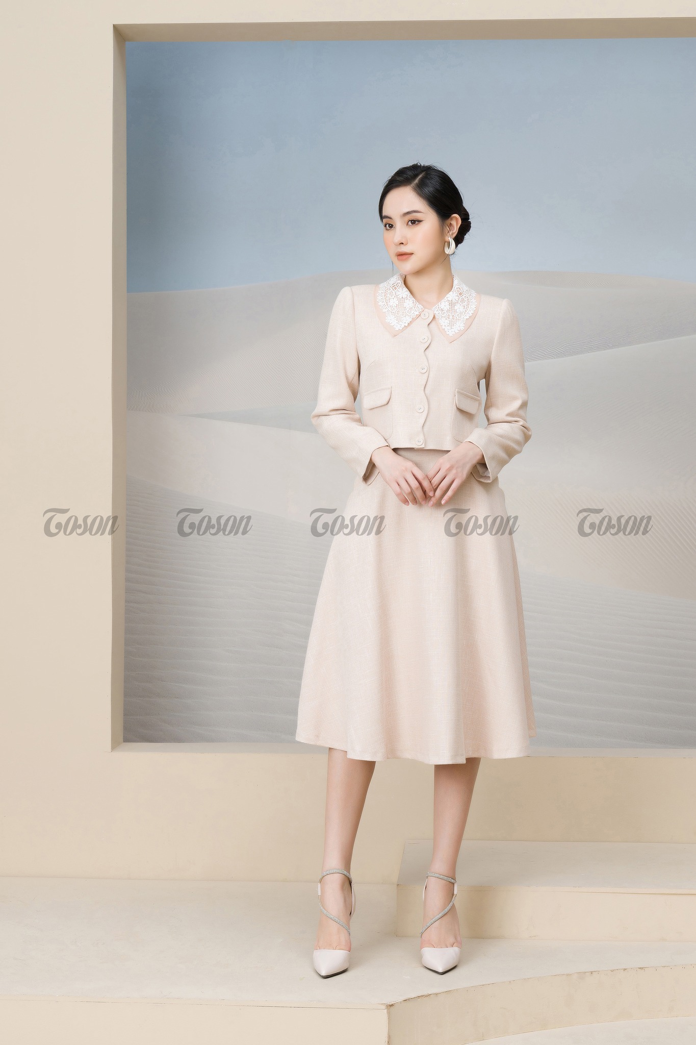 Bộ vest tay bồng lỡ chân váy xòe, vest nữ công sở thiết kế Cofason, vải  CREPE nhập khẩu Hàn Quốc, không nhàu, không phai - Áo vest, blazer nữ |  ThờiTrangNữ.vn