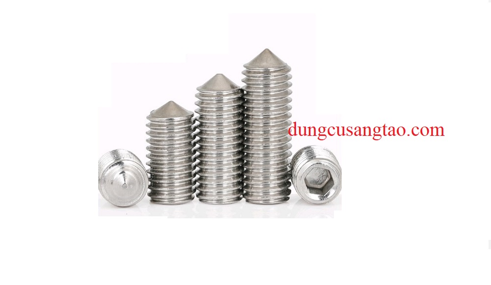 Ốc lục giác chìm đầu nhọn m3 m4 m5 m6 m8 inox 304