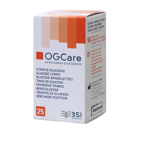 Que Thử Đường Huyết Ogcare Strip (25 Que/Lọ)
