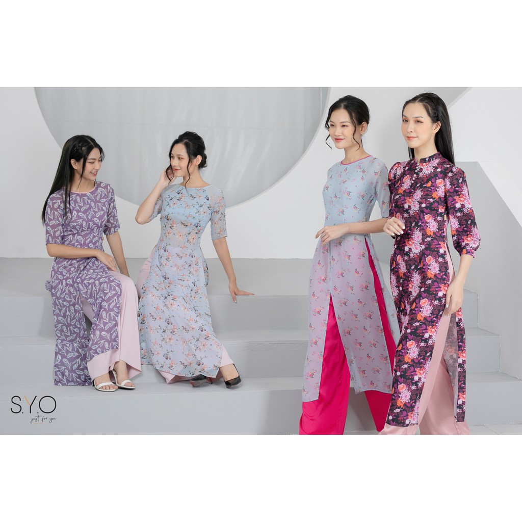 Áo Dài Cách Điệu Tay Bồng