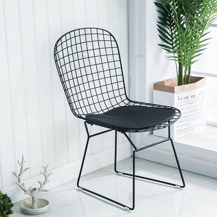 Ghế café thư giãn ngồi ban công, sân vườn IBIE Harry chân sắt sơn tĩnh điện, tùy chọn màu sắc