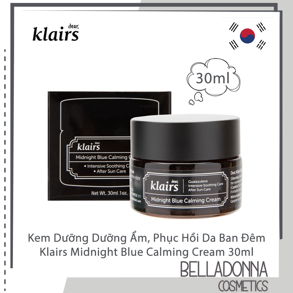 [HCM] Kem Dưỡng Dưỡng Ẩm, Phục Hồi Da Ban Đêm Klairs Midnight Blue Calming Cream