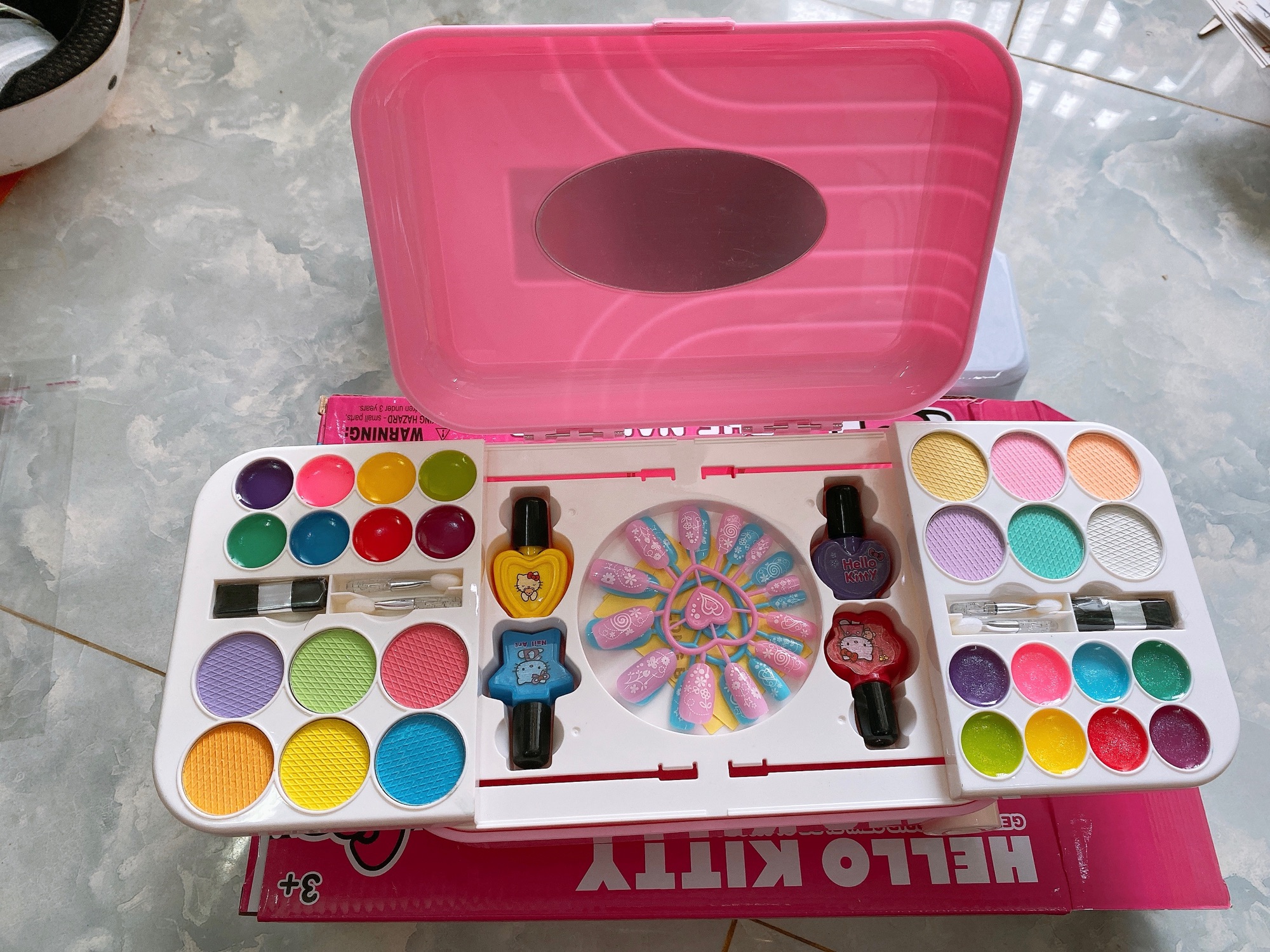 [HCM]Vali trang điểm hello kitty màu hồng