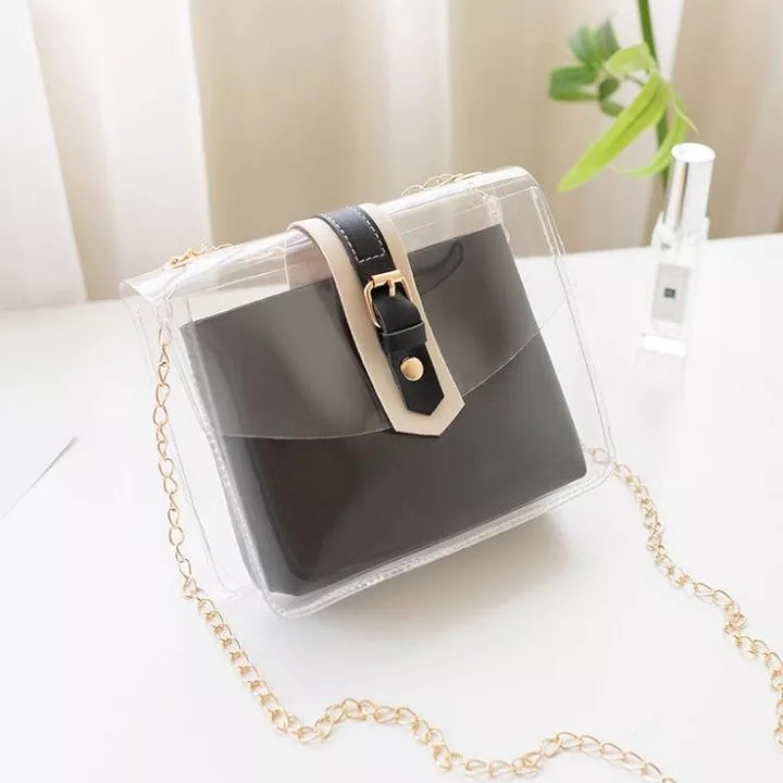 [Hoàn tiền 20%] Túi Xách Trong Suốt Khóa Từ Cao Cấp