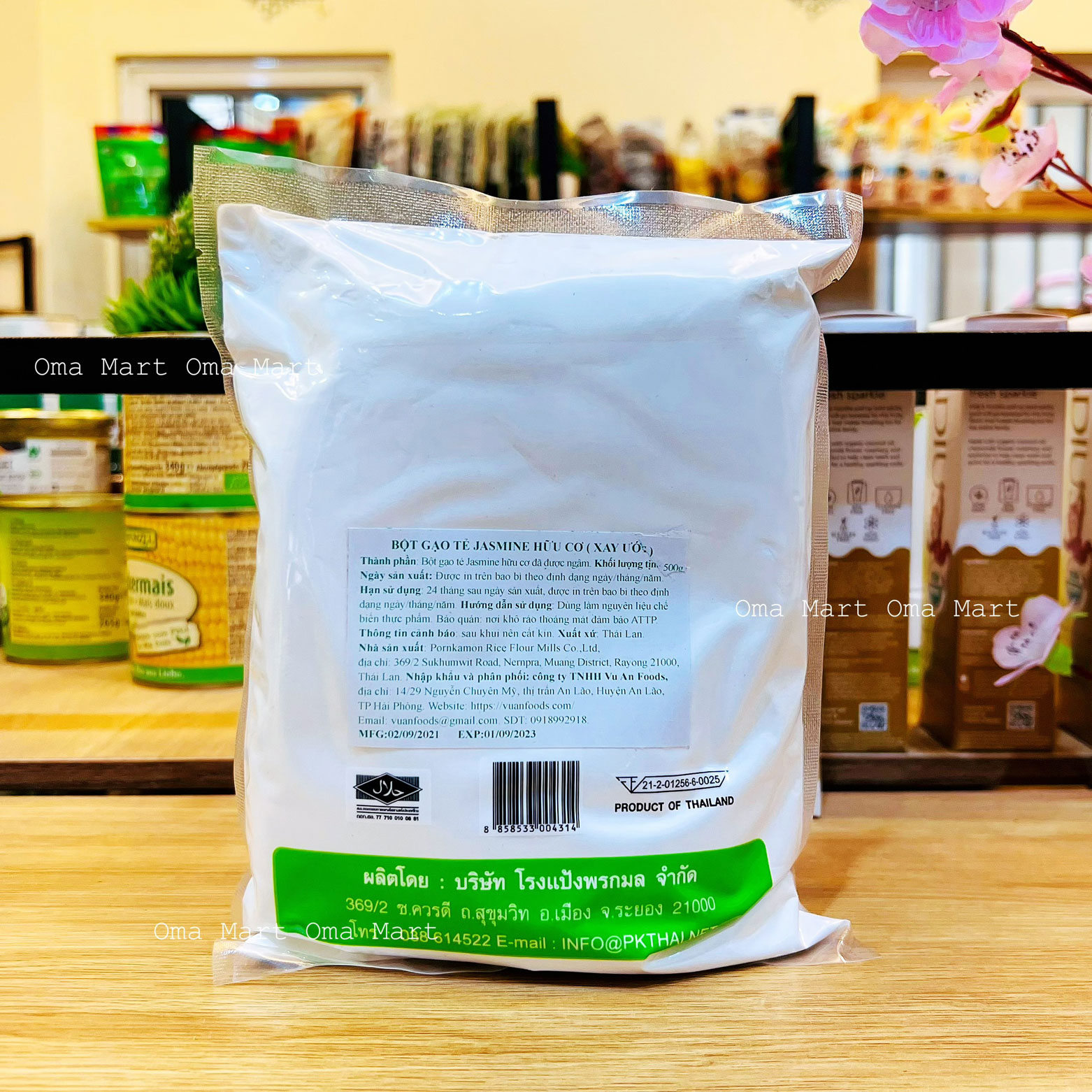 Bột gạo tẻ Jasmine Hữu Cơ ( Xay Ướt ) Thái Lan 500g