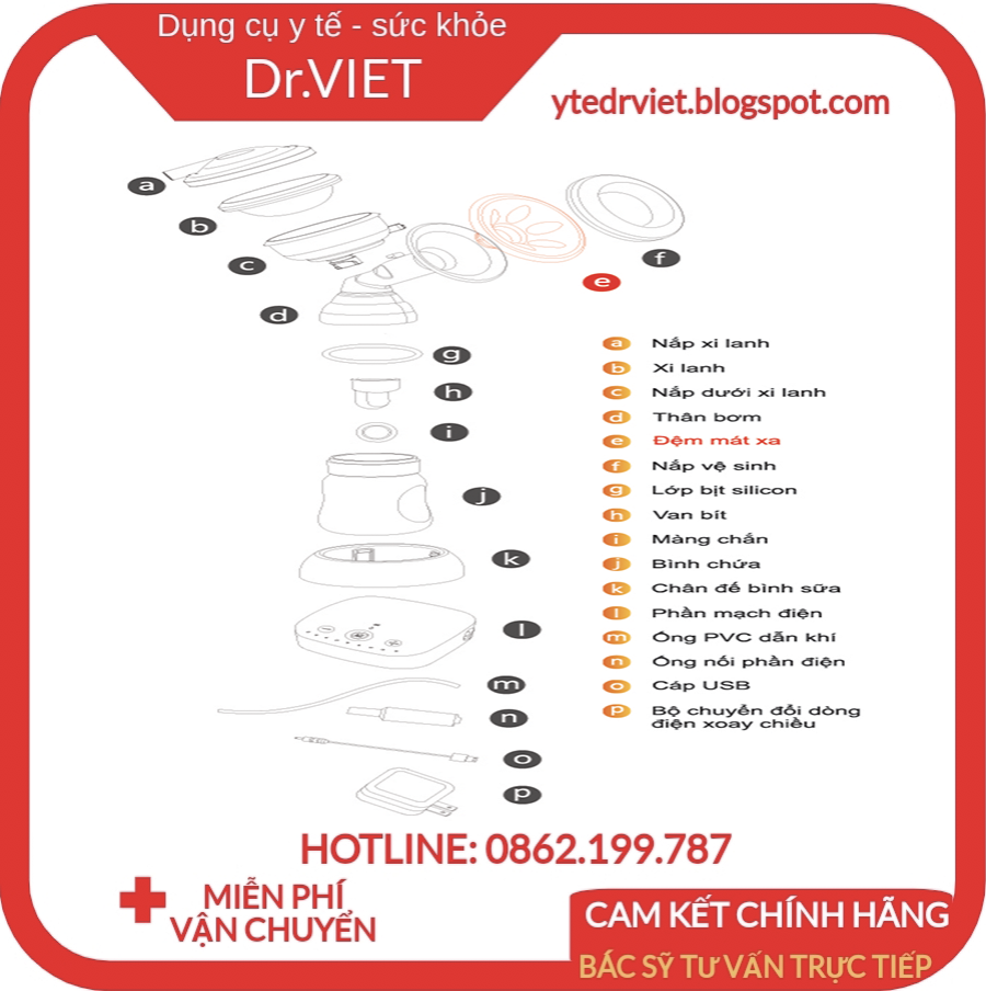 [HCM]Đệm Matxa Silicone Dùng Cho Máy Hút Sữa Điện Đôi (Size24mm) cao cấp