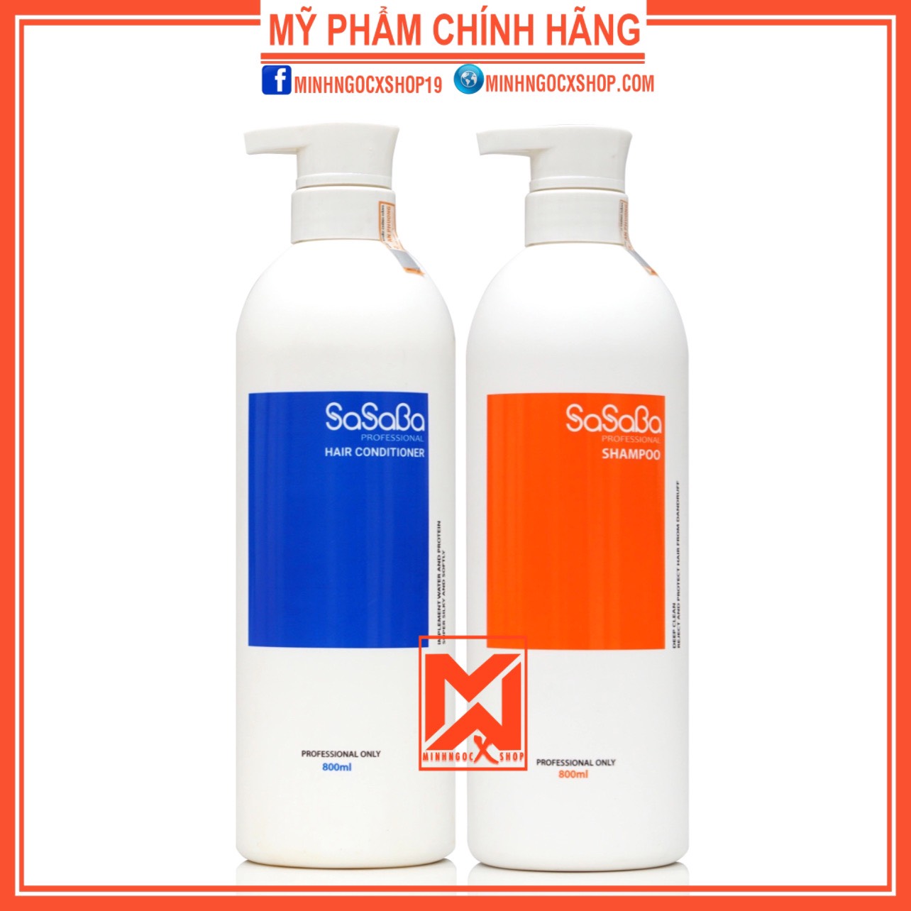 Dầu gội xả hoàn hình sasaba plus 800ml chính hãng
