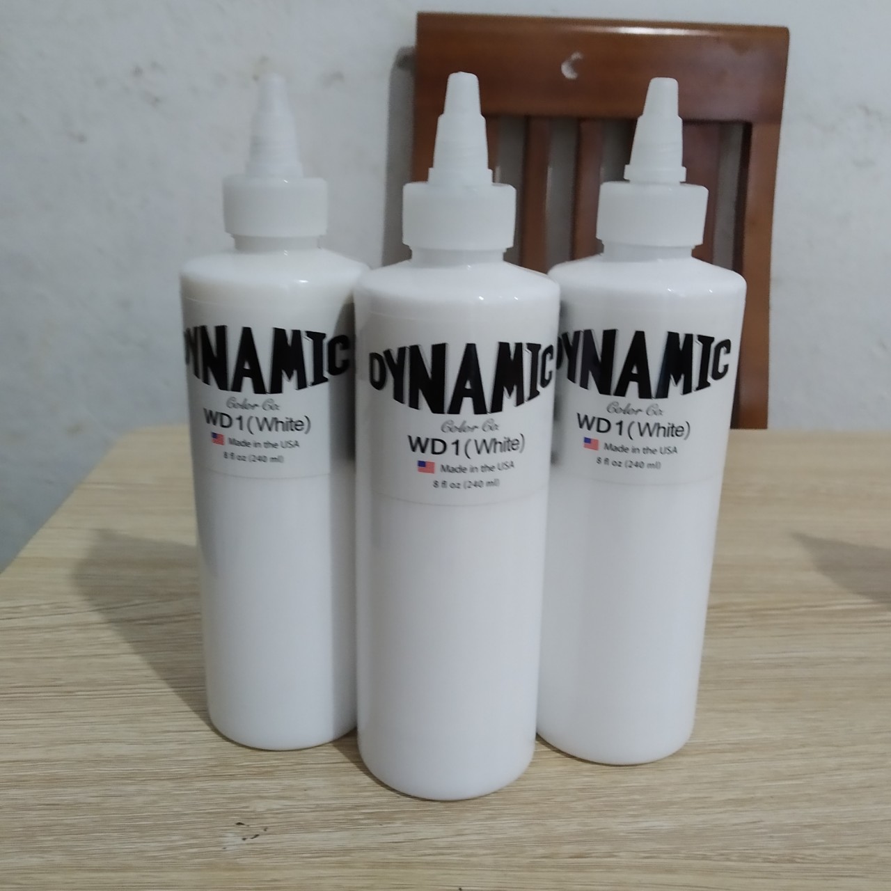 Mực xăm dynamic màu trắng-lọ 240ml