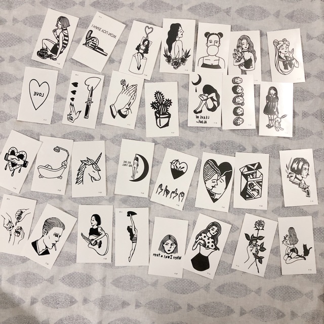 Set 30 tấm hình xăm dán mini