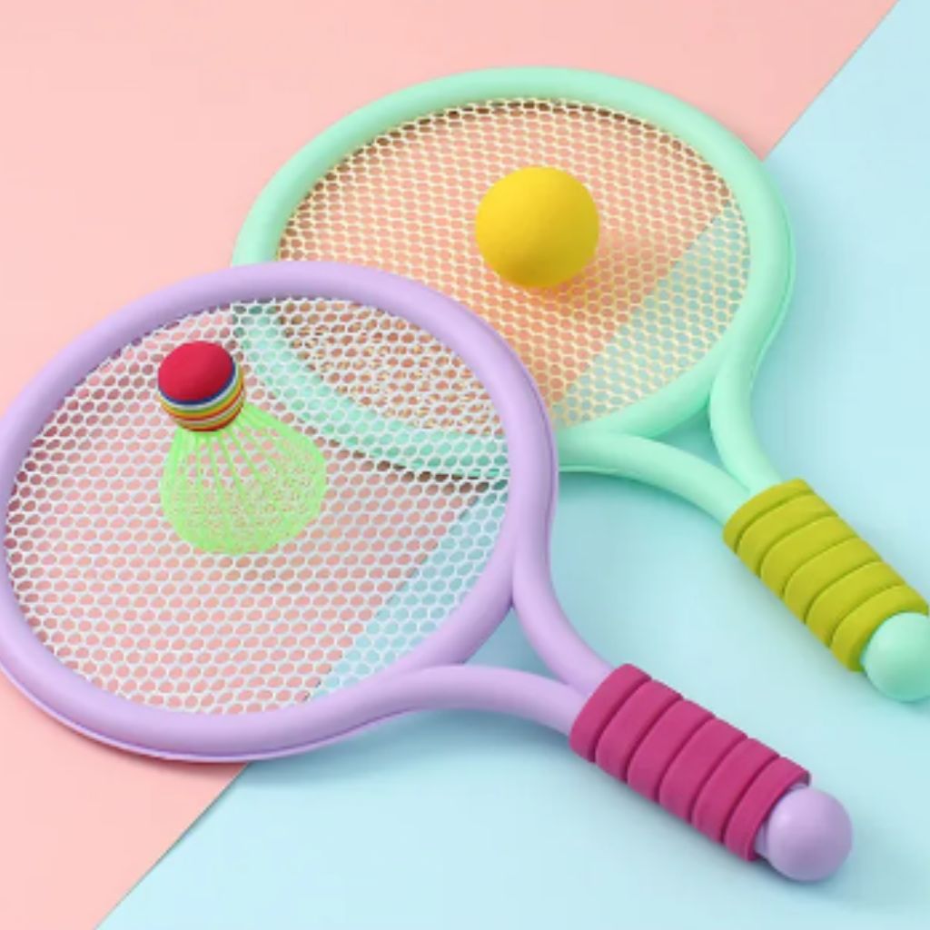 Vợt tennis vợt cầu lông cho bé, đồ chơi thúc đẩy khả năng vận động cho các bé.