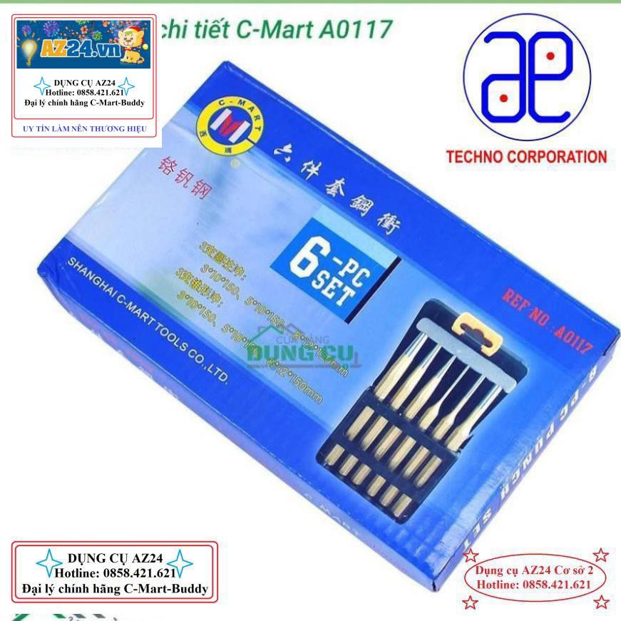 BỘ MŨI ĐỘT 6 CHI TIẾT C-MART A0117 (dungcu.az24) Đài Loan