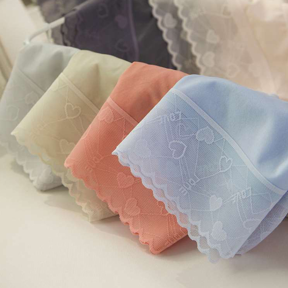 Quần lót nữ, quần chip cotton lụa mềm mại phối ren cao cấp