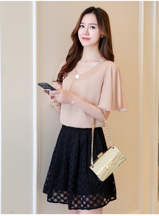 [HCM]ÁO KIỂU CINDY TAY LOE