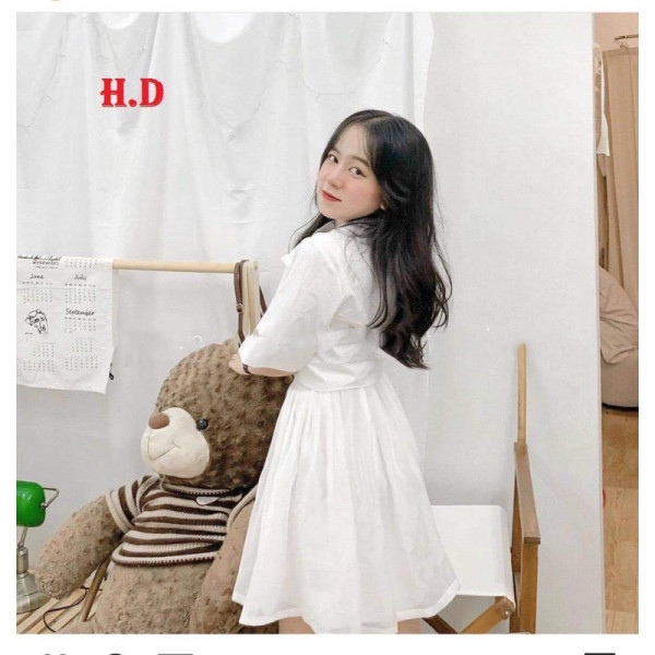 SÉT VÁY CROPTOP BUỘC NƠ ĐH12