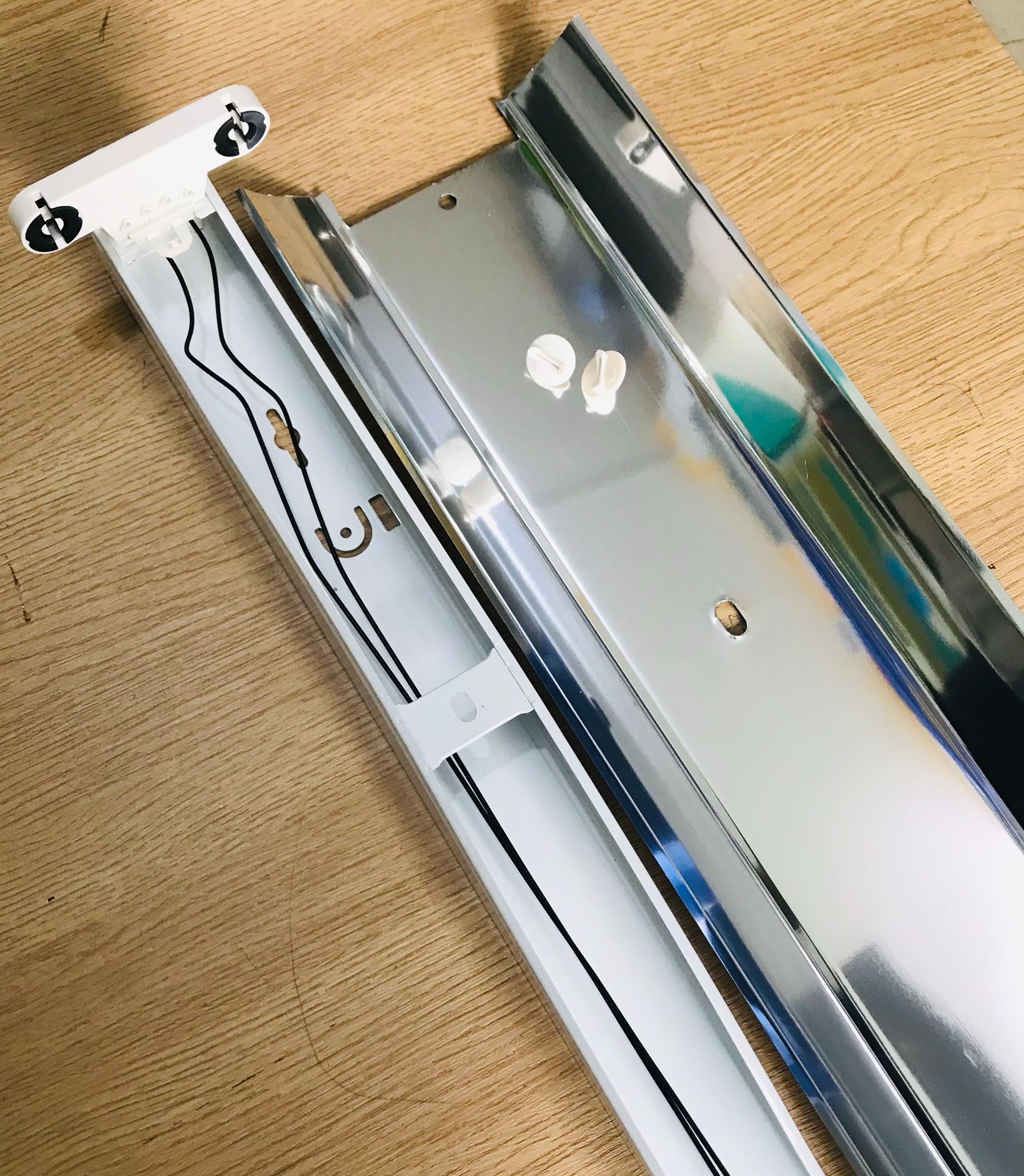 [HCM]Combo 10 máng đèn led 1.2m inox đôi có chóa phản quang