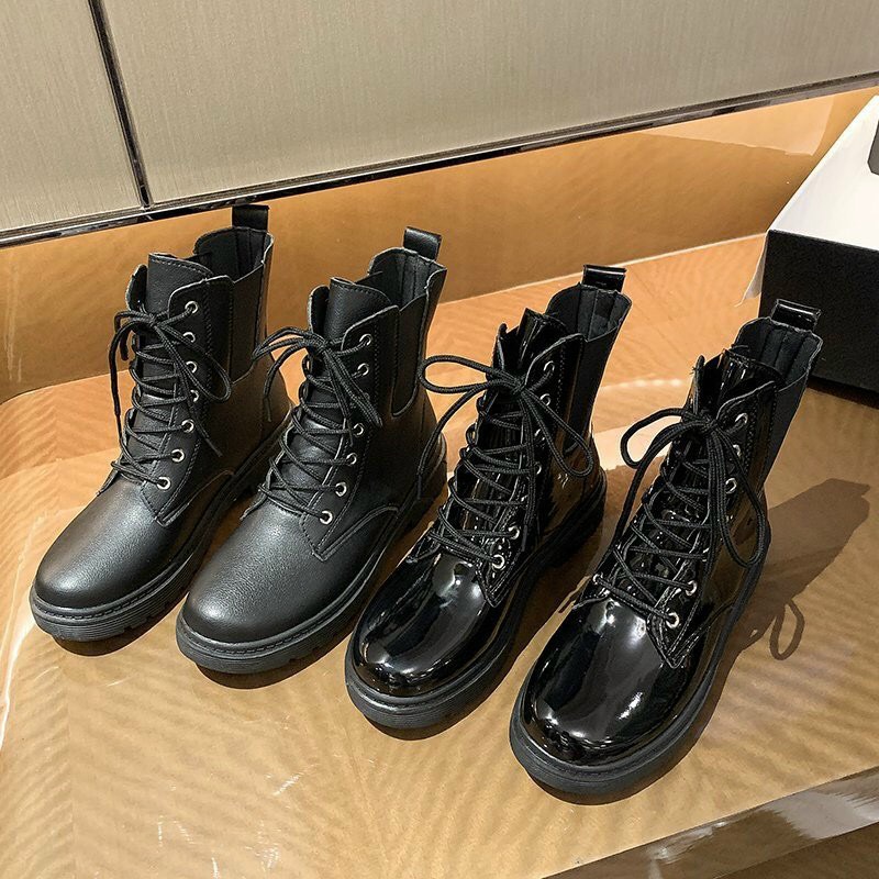 boots nữ khuyên sắt mã v2(bóng,mờ) bụi bặm cá tính