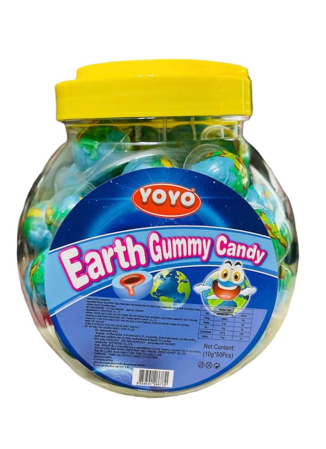 Kẹo dẻo con mắt yoyo hủ 50 viên (900g)