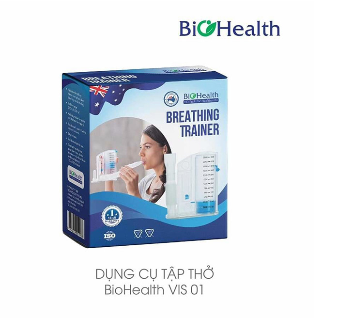 Dụng cụ tập thở, dụng cụ hỗ trợ thở biohealth vis 01 phục hồi chức năng phổi của úc dctvis1