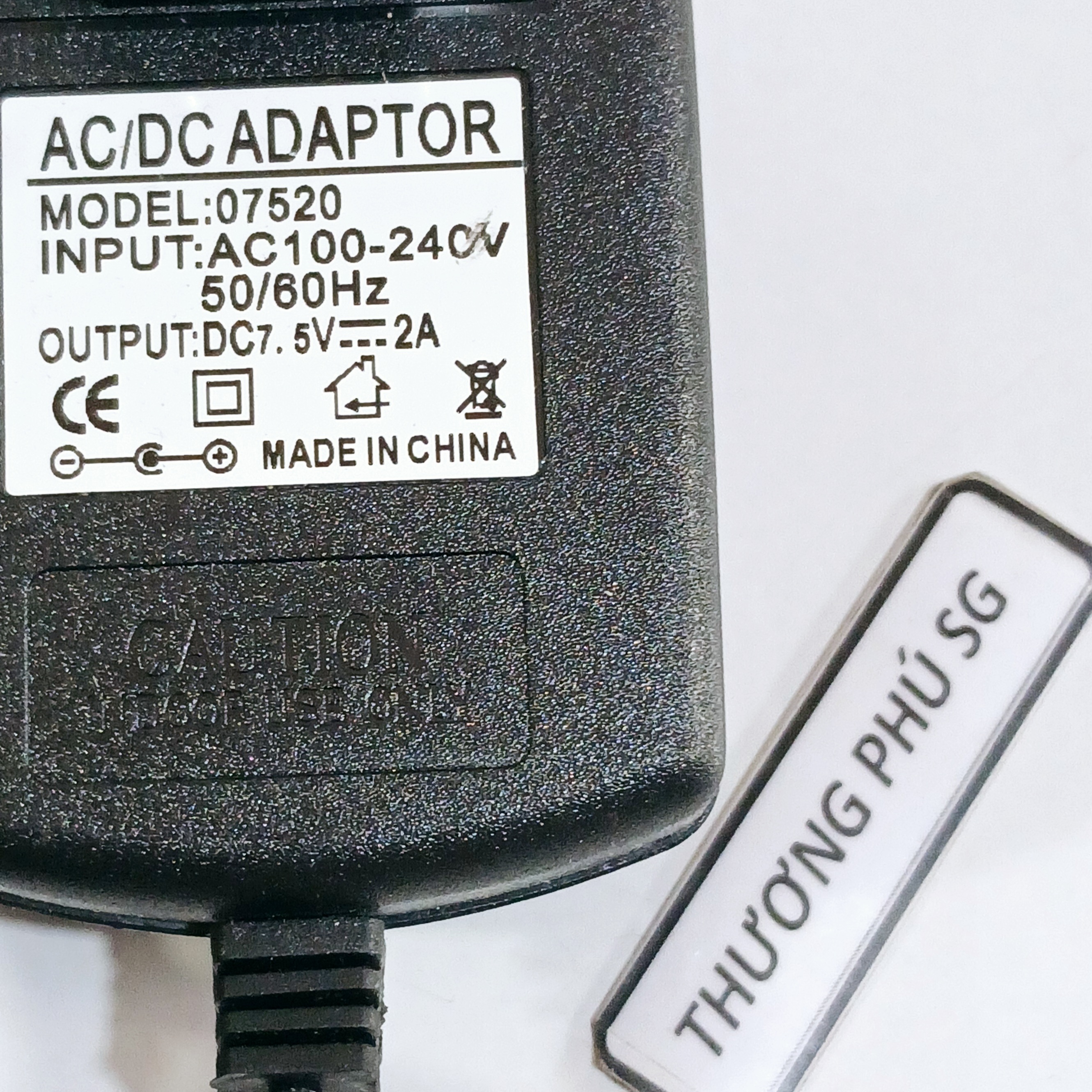Nguồn Adapter DC 7.5V - 2A / Đầu cắm 5.5mm x 2.1mm