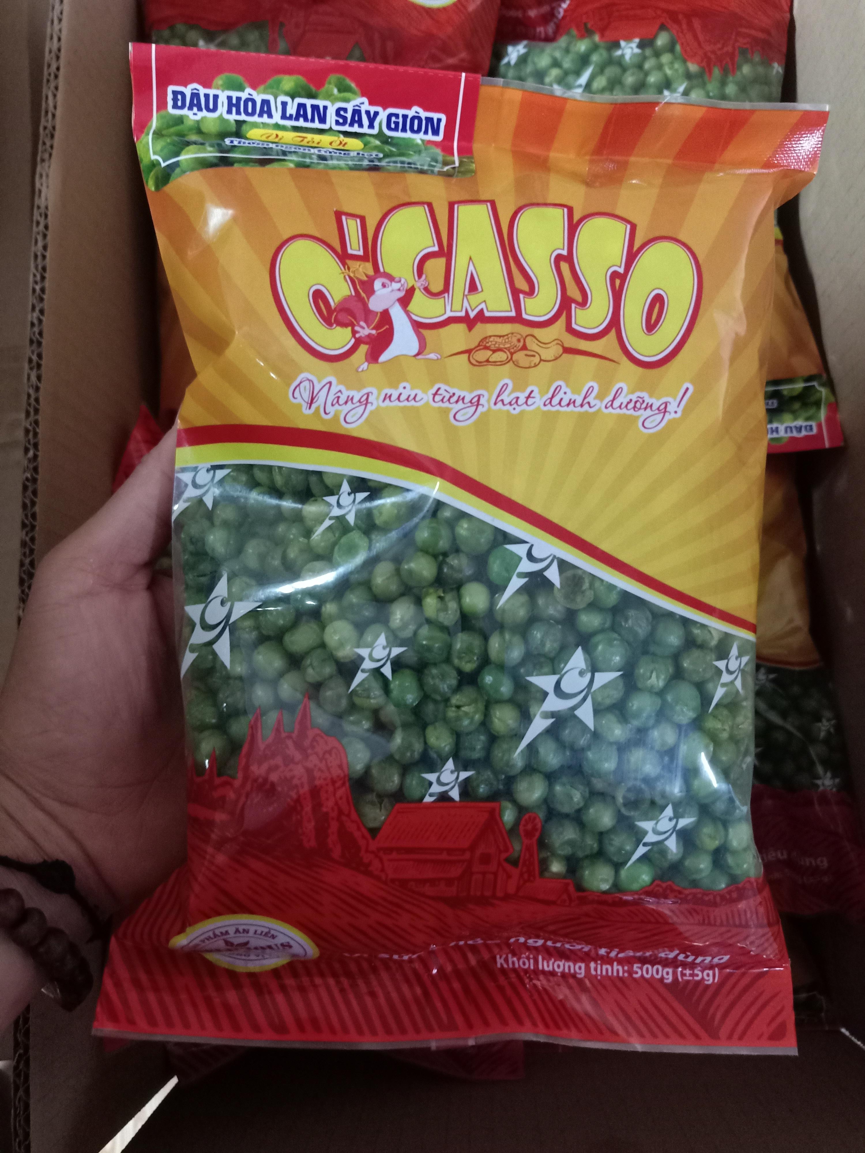 Đậu Hòa lan (Đậu Hà Lan) Sấy Giòn Vị Tỏi Ớt OCasso