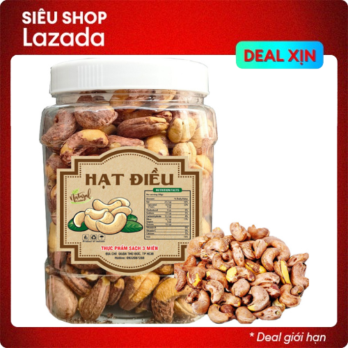 Hạt Điều Nguyên Vỏ Lụa Rang Muối Hiệu TPS