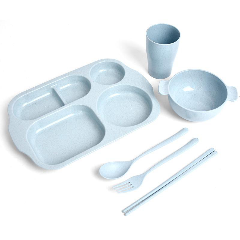 [HCM][sale]  Bộ 6 món khay ăn dặm lúa mạch an toàn cho bé