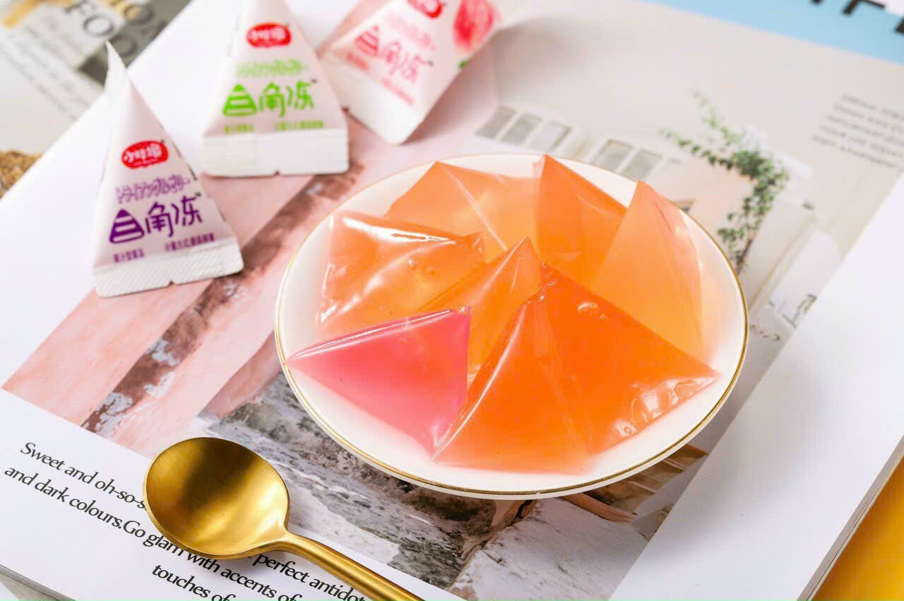 [Super good-don't miss] 1kg candy triangle jelly HM fruit mix colorful-delicious