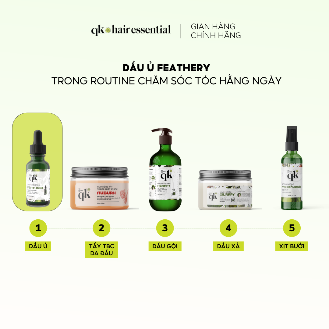DẦU Ủ DƯỠNG TÓC FEATHERY HANDMADE QK