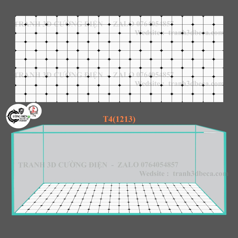 Tranh 3D dán đáy bể cá cảnh