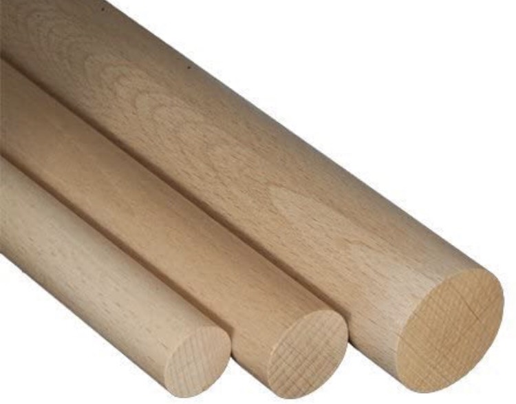 combo 2 thanh gỗ tròn 3cm X 100cm