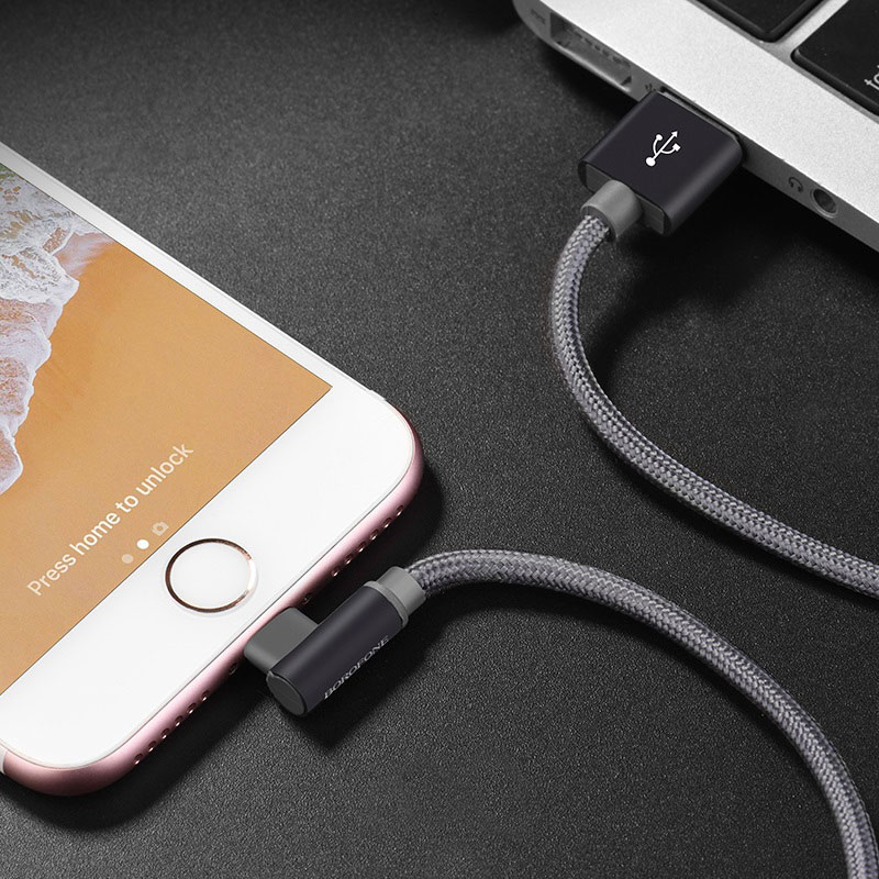 Cáp sạc chữ L Borofone BX26 cổng Micro-USB / Lightning / Type-C max 2.4A (Màu ngẫu nhiên) - Nhat Tin Authorised Store