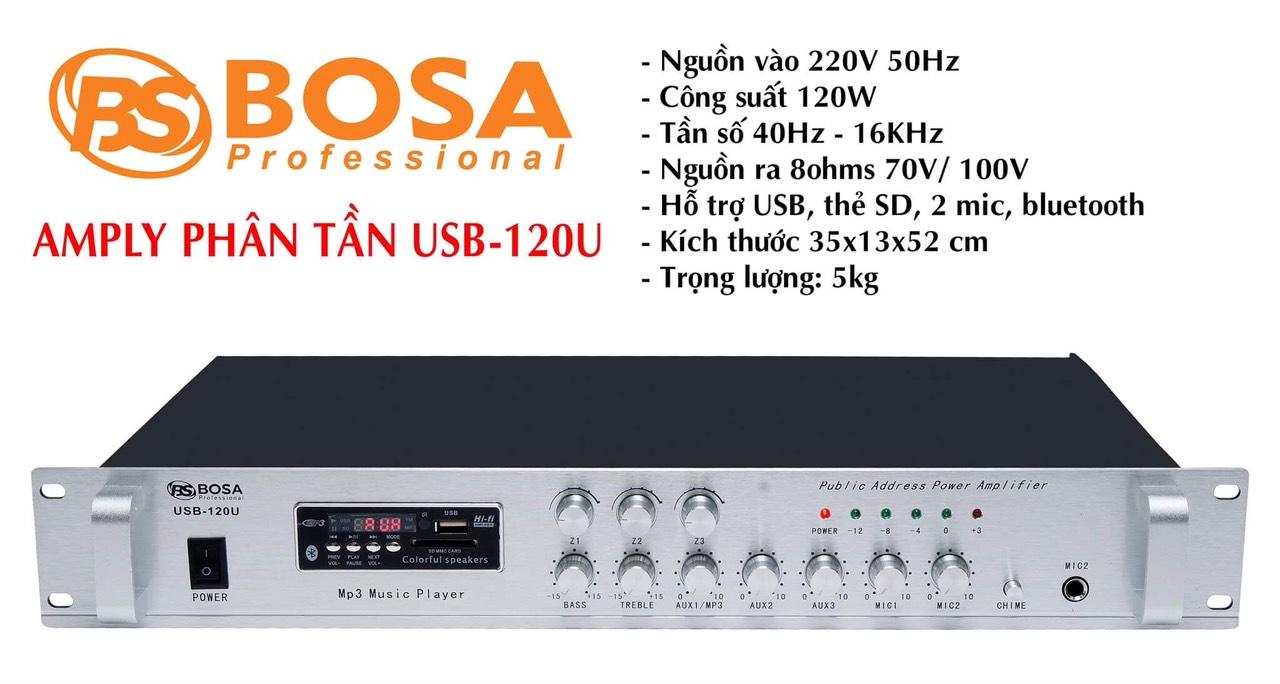 [HCM]Amply phân tần Bosa 120U-USB