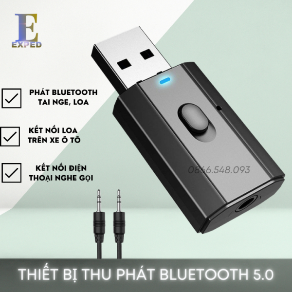 Bảng giá [FreeShip] Thiết bị thu, phát âm thanh kết nối Bluetooth 5.0 Aux Rca cổng cắm Usb 3.5mm cho TV PC xe hơi Phong Vũ