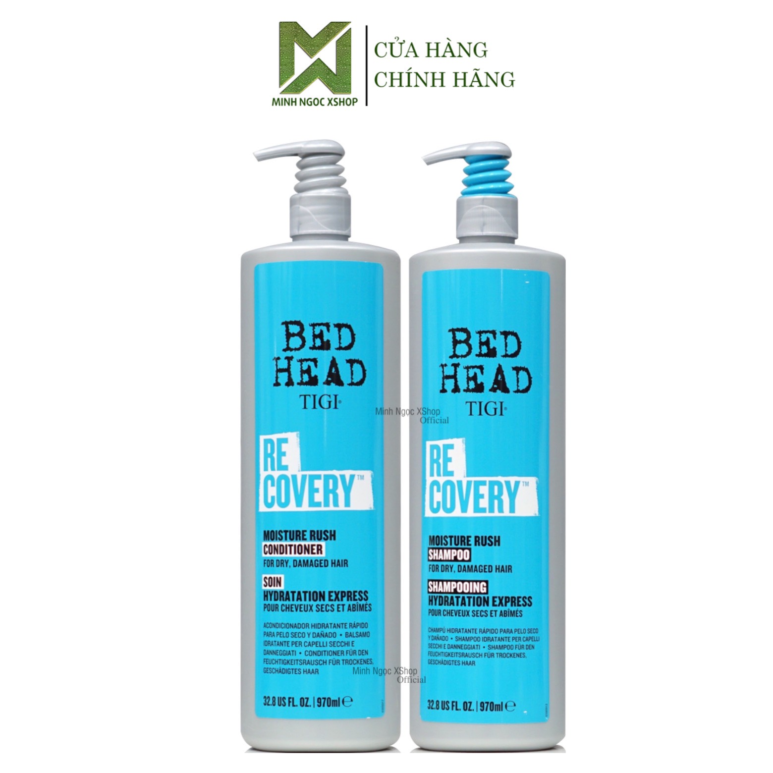 Dầu gội xả phục hồi độ ẩm Tigi xanh dương 970ML chính hãng