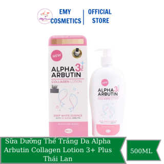 [HCM]Sữa Dưỡng Thể Trắng Da Body Alpha Arbutin Collagen Lotion 3 Plus Chai 500ml Thái Lan thumbnail