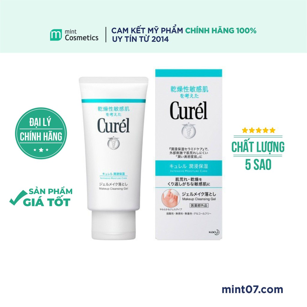 Tẩy trang curel dạng gel cho da khô nhạy cảm 130g